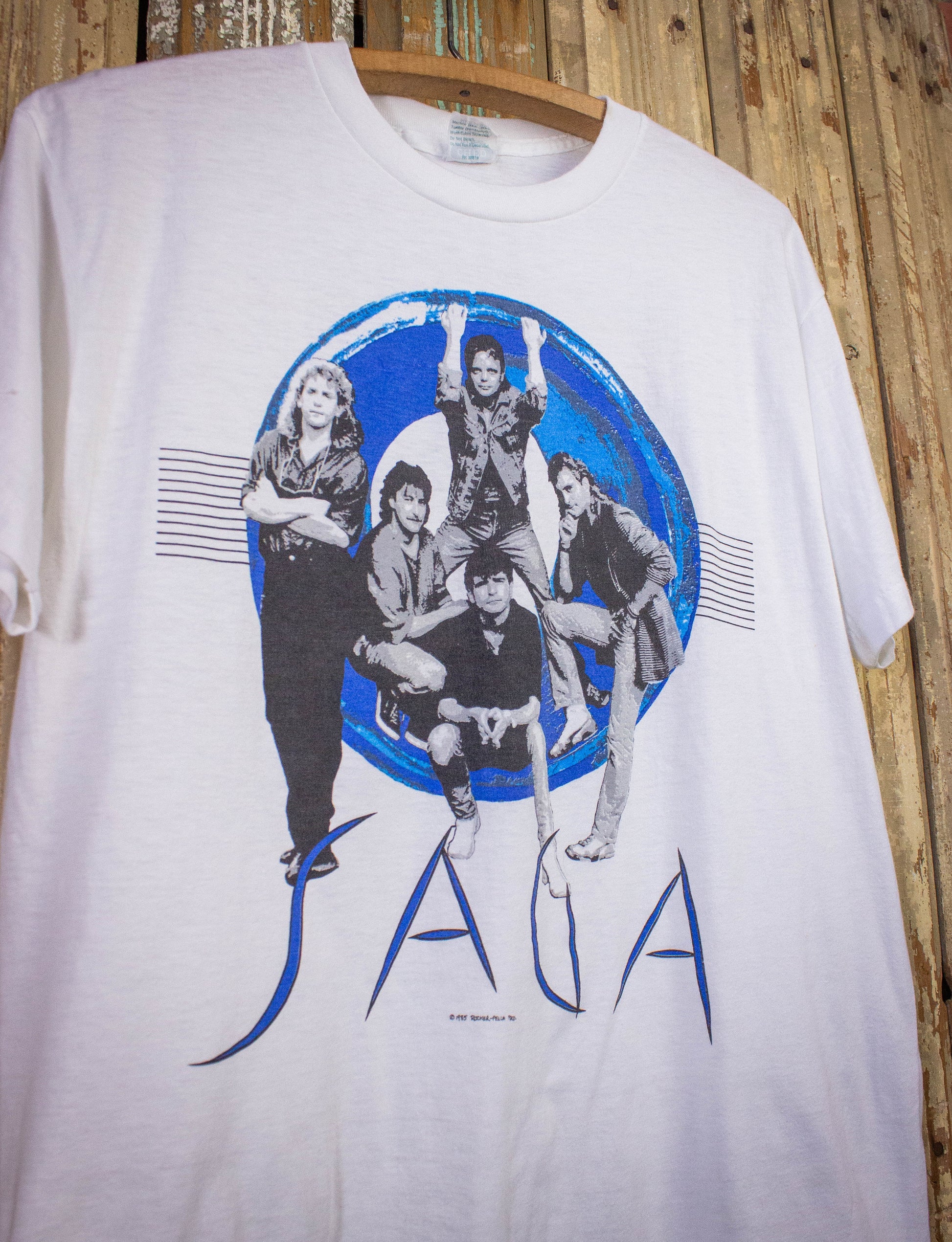 Vintage Saga Behaviour World Tour Concert T Shirt 1985-86 White Large