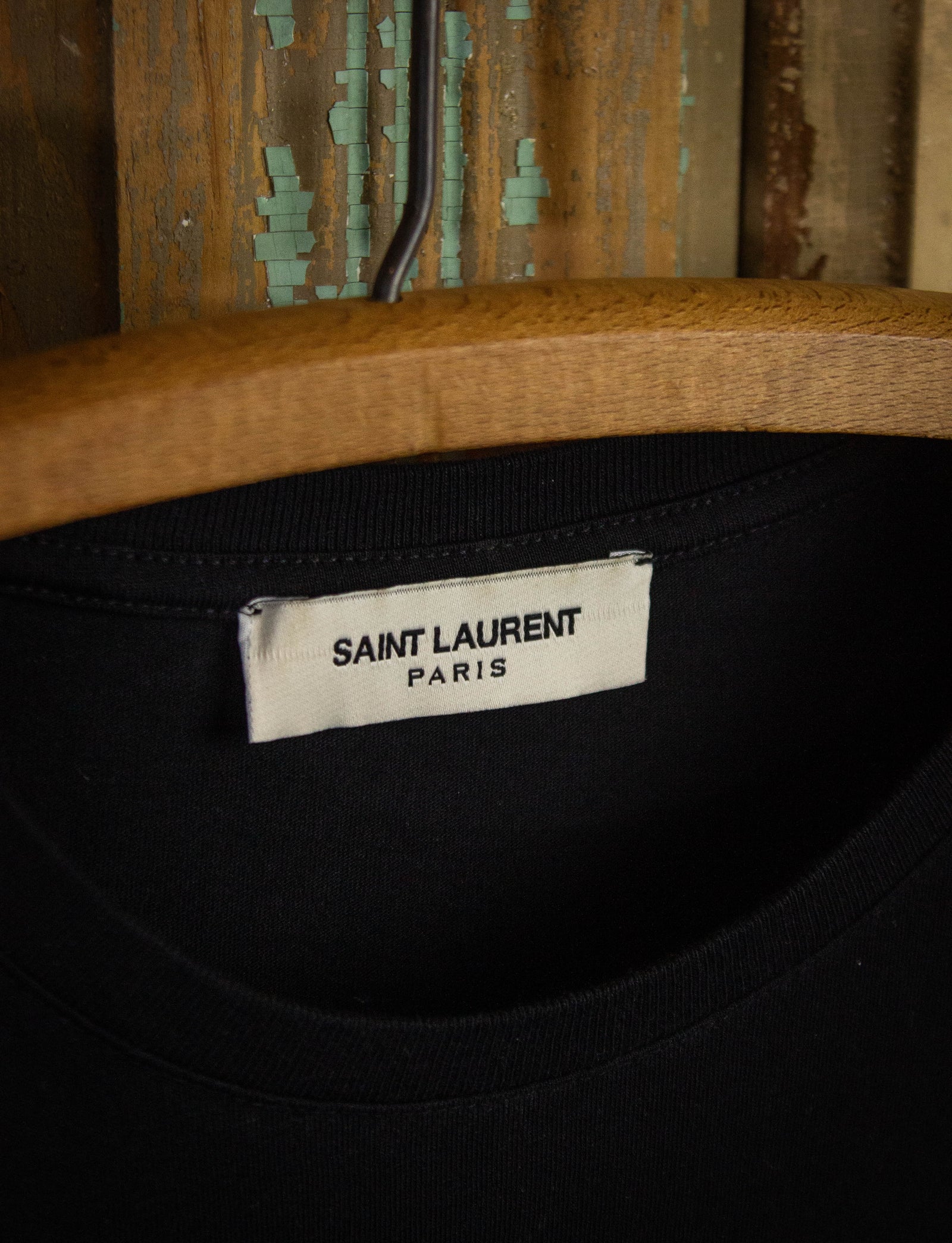 Saint Laurent To The Moon and Back Graphic T Shirt Black