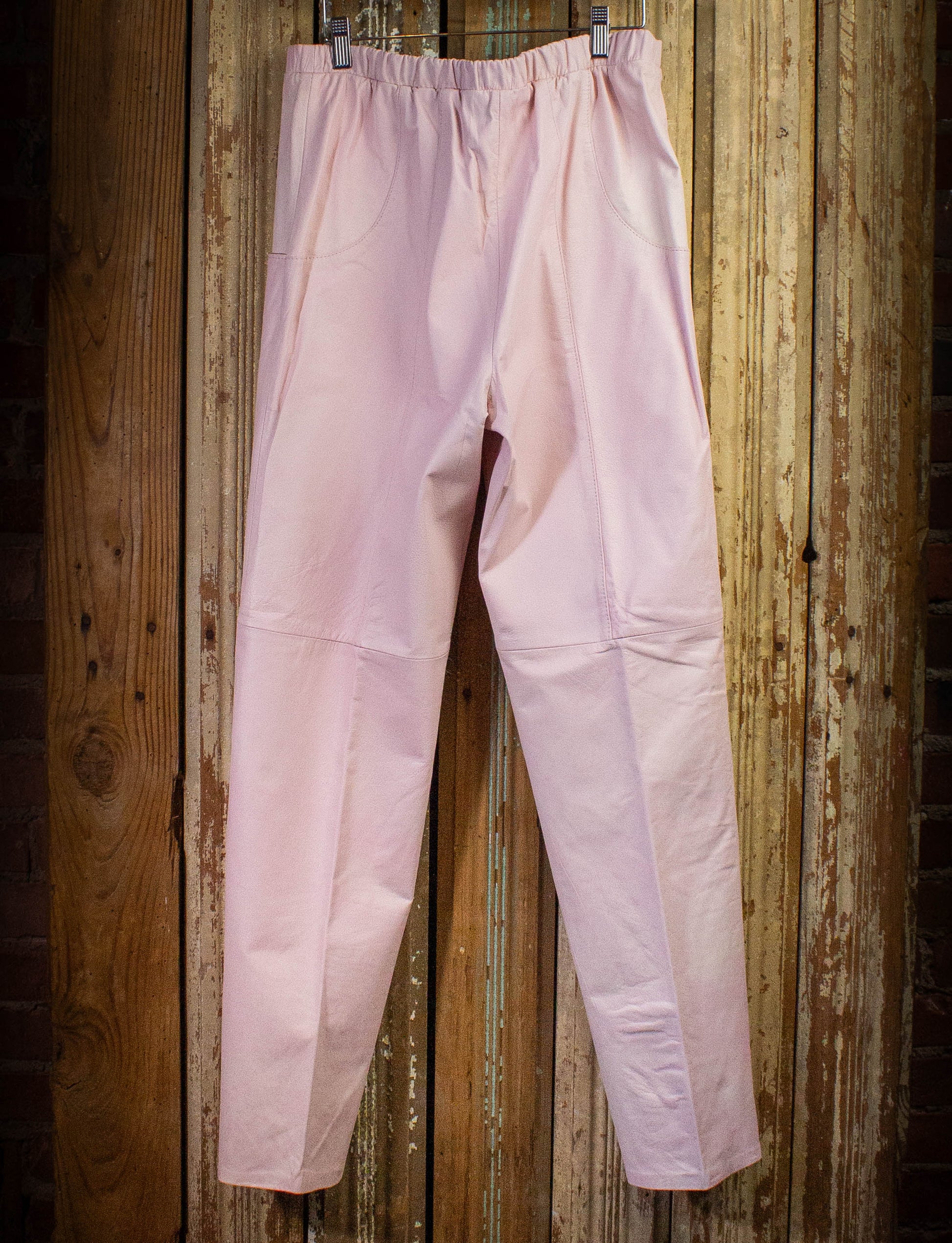 Vintage Sally B Deadstock Leather Pants 80s Pink Medium