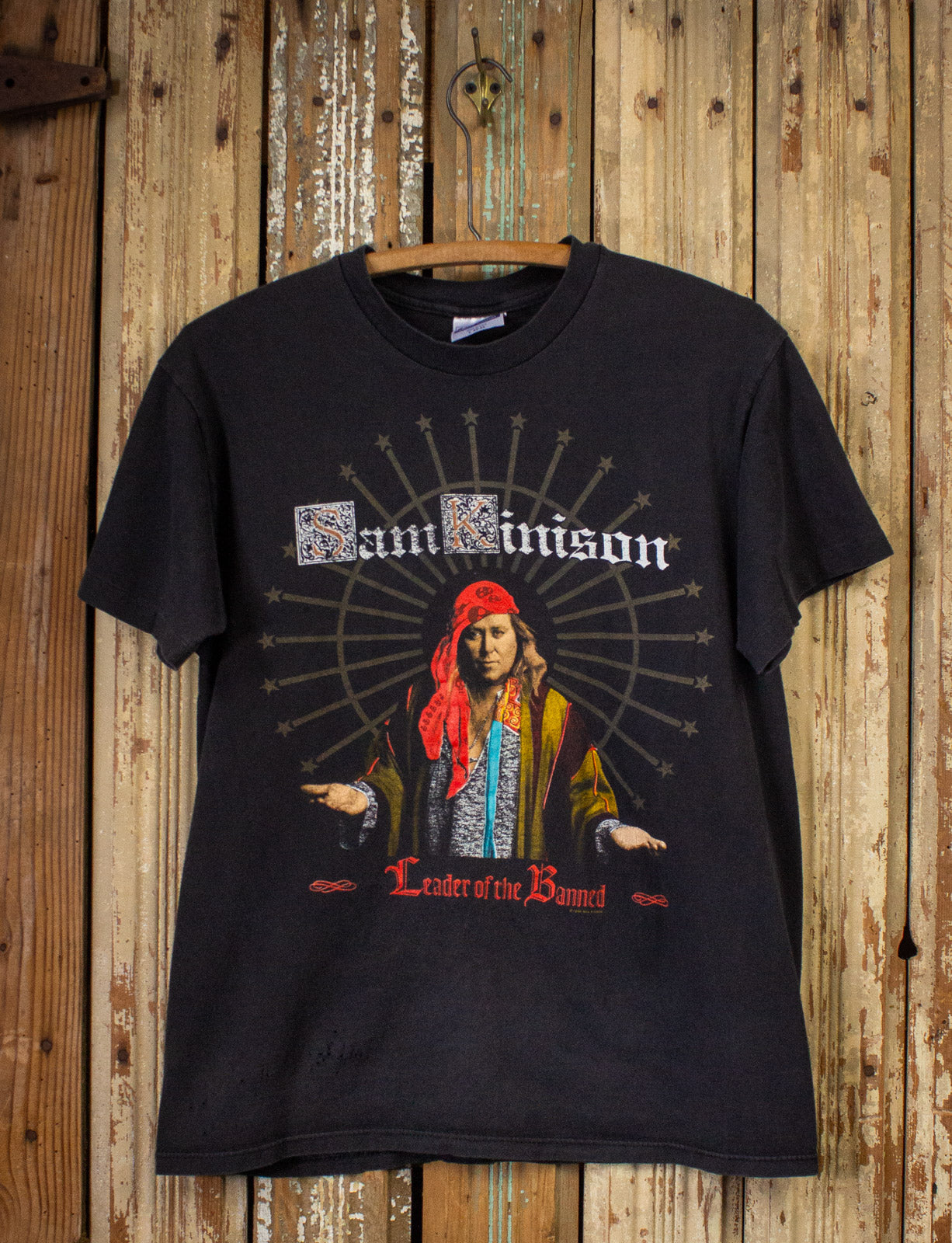 Vintage Sam Kinison Leader of The Banned Graphic T Shirt 1990 Black Large