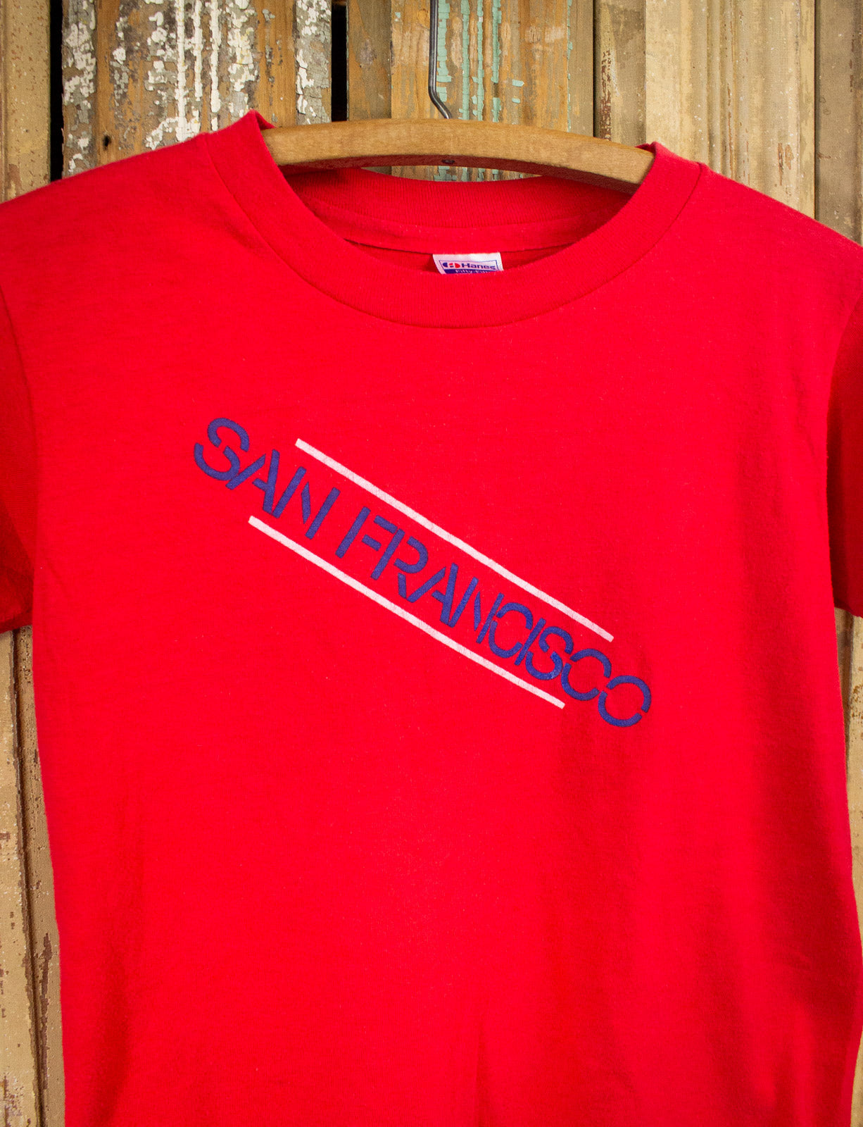 Vintage San Francisco Souvenir Graphic T Shirt 80s Red XS