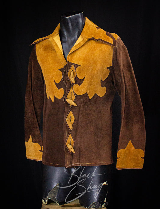 Vintage Santa Fe Leather Company Suede Jacket 70s Medium/Large