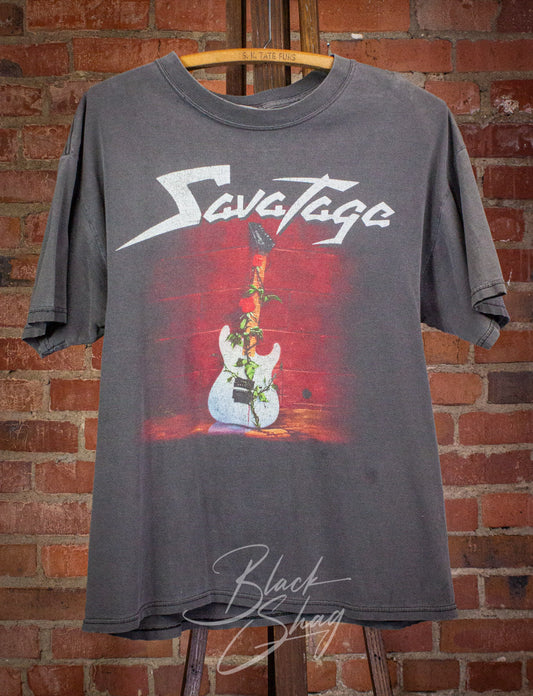 Vintage Savatage From The Gutter Concert T Shirt 90s Large
