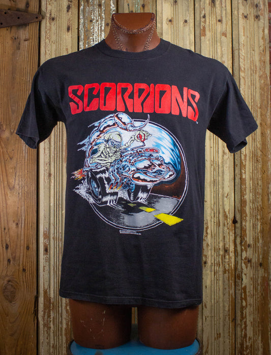 Vintage Scorpions World Tour Concert T Shirt 90s Black Medium