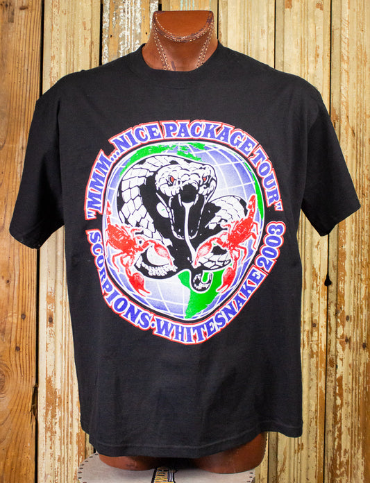 Vintage Scorpions & Whitesnake Nice Package Concert T Shirt 2003 Black XL