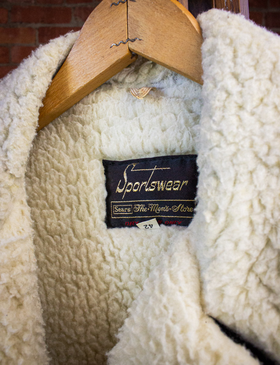 Vintage Sears Sportswear Sherpa Denim Jacket 70s