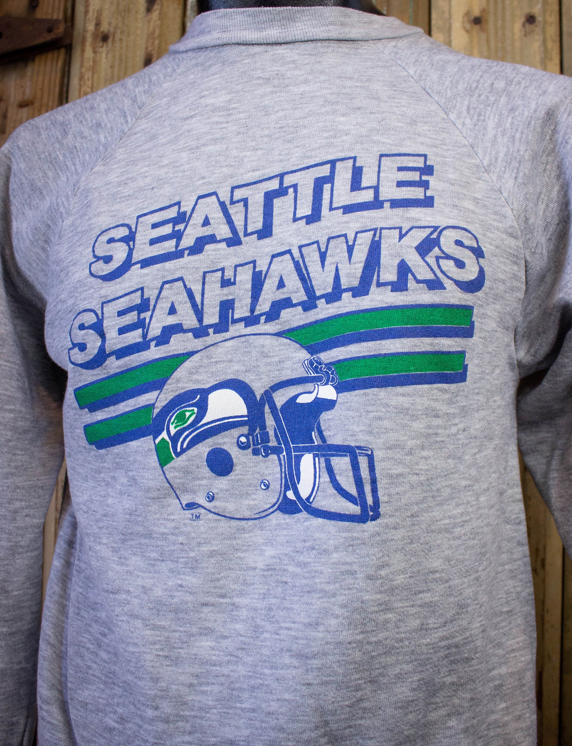 Vintage Seattle Seahawks NFL Graphic Sweatshirt Grey S