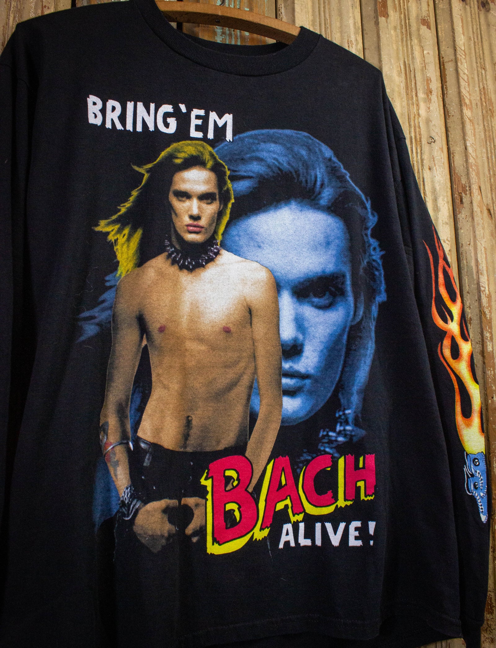 Vintage Sebastian Bach Bring 'Em Bach Alive Concert T Shirt 1999-2000 Black Large