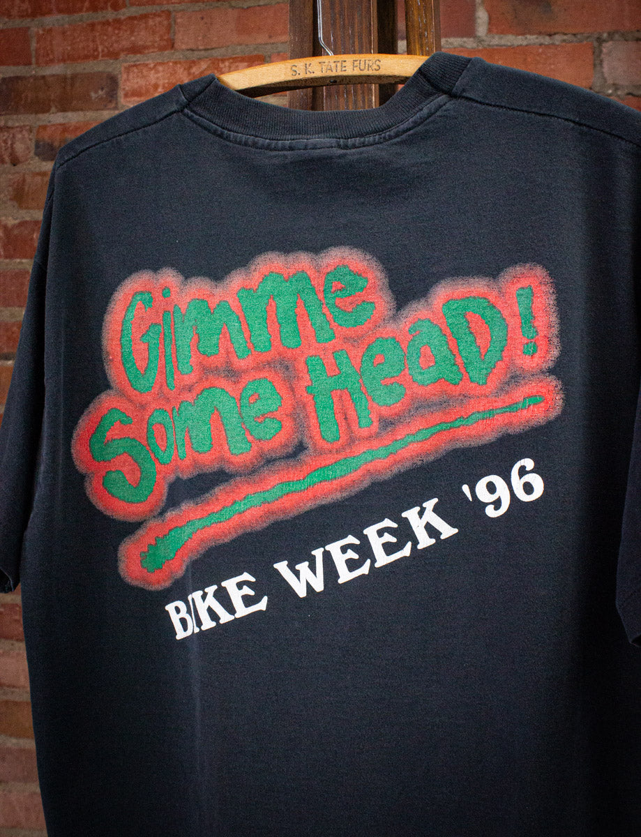 Vintage Seven Heads Bike Week Graphic T Shirt 1996 Black XL