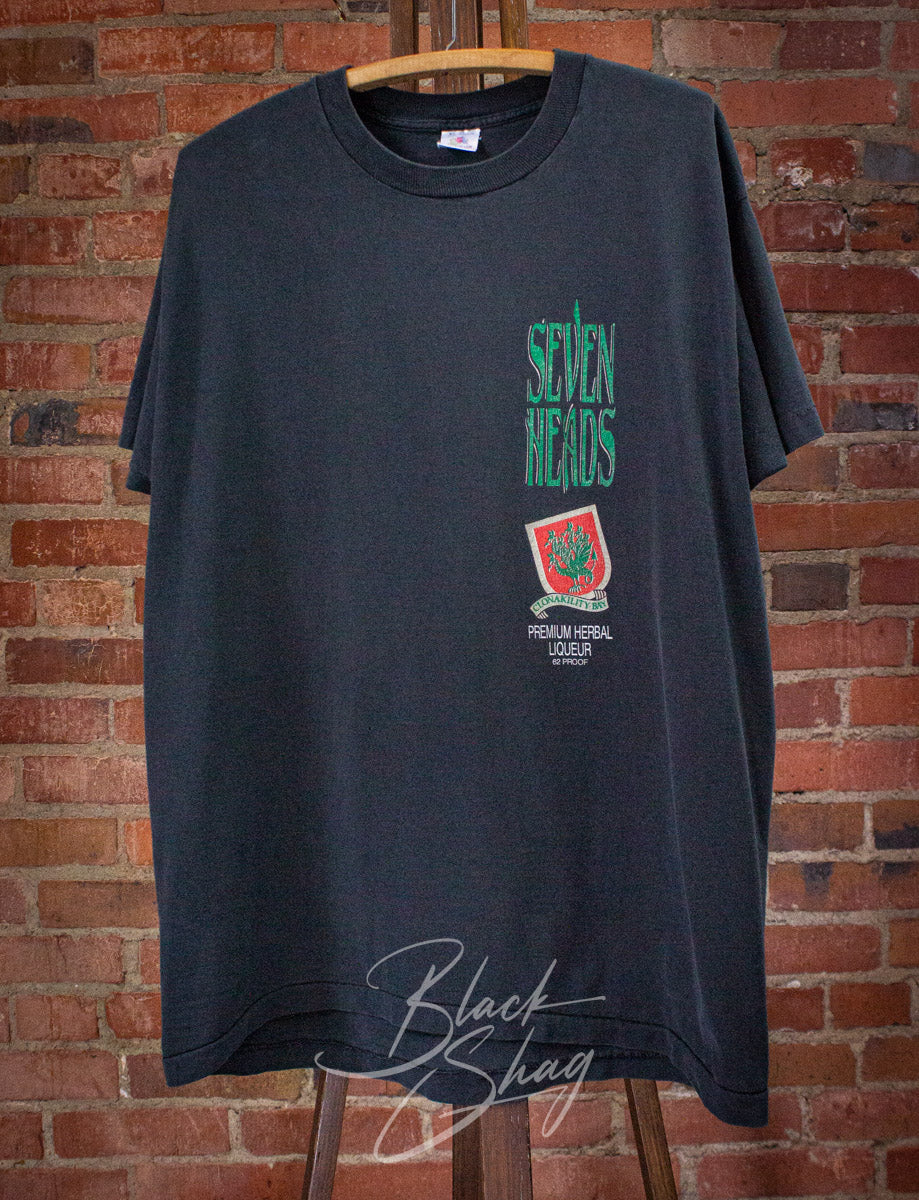 Vintage Seven Heads Bike Week Graphic T Shirt 1996 Black XL
