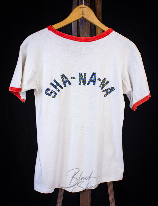 Vintage Sha-Na-Na Ringer Concert T Shirt 70s White/Red XS