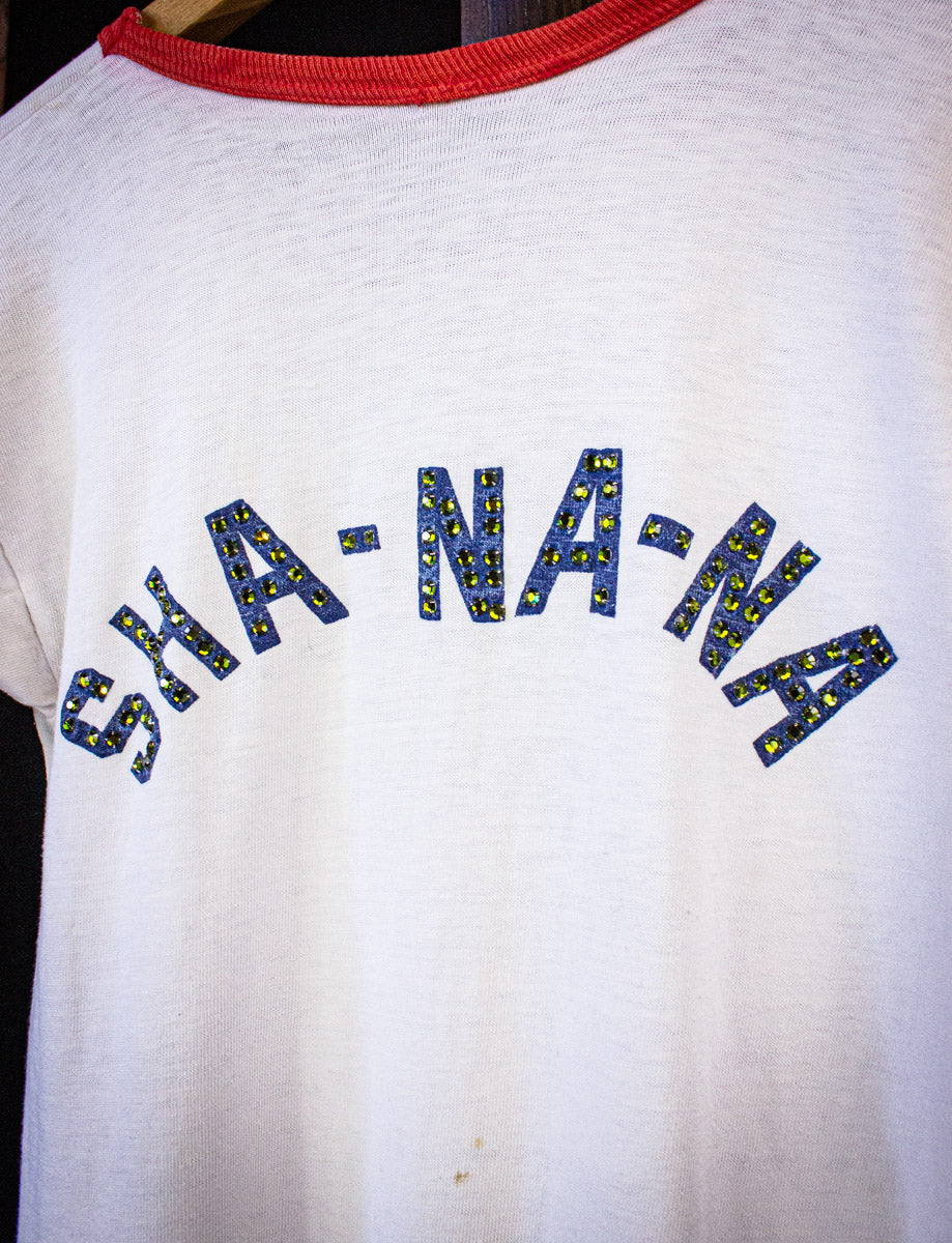 Vintage Sha-Na-Na Ringer Concert T Shirt 70s White/Red XS