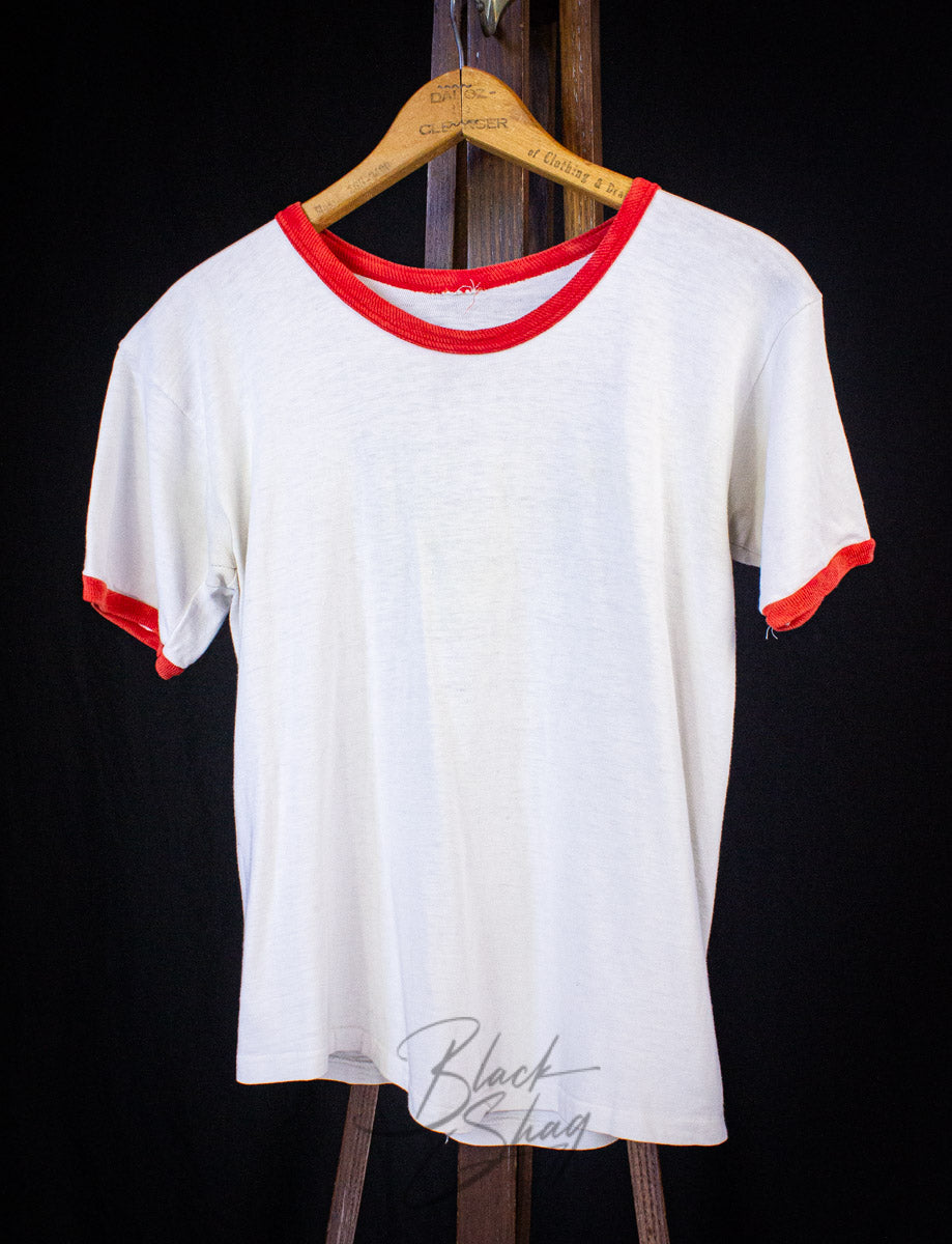 Vintage Sha-Na-Na Ringer Concert T Shirt 70s White/Red XS