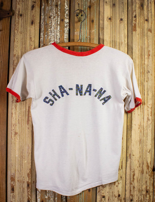 Vintage Sha-Na-Na Ringer Graphic T Shirt 70s White/Red XS