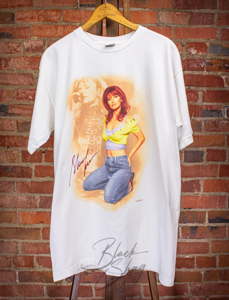 Vintage Shania Twain White Concert T Shirt 1999 Large