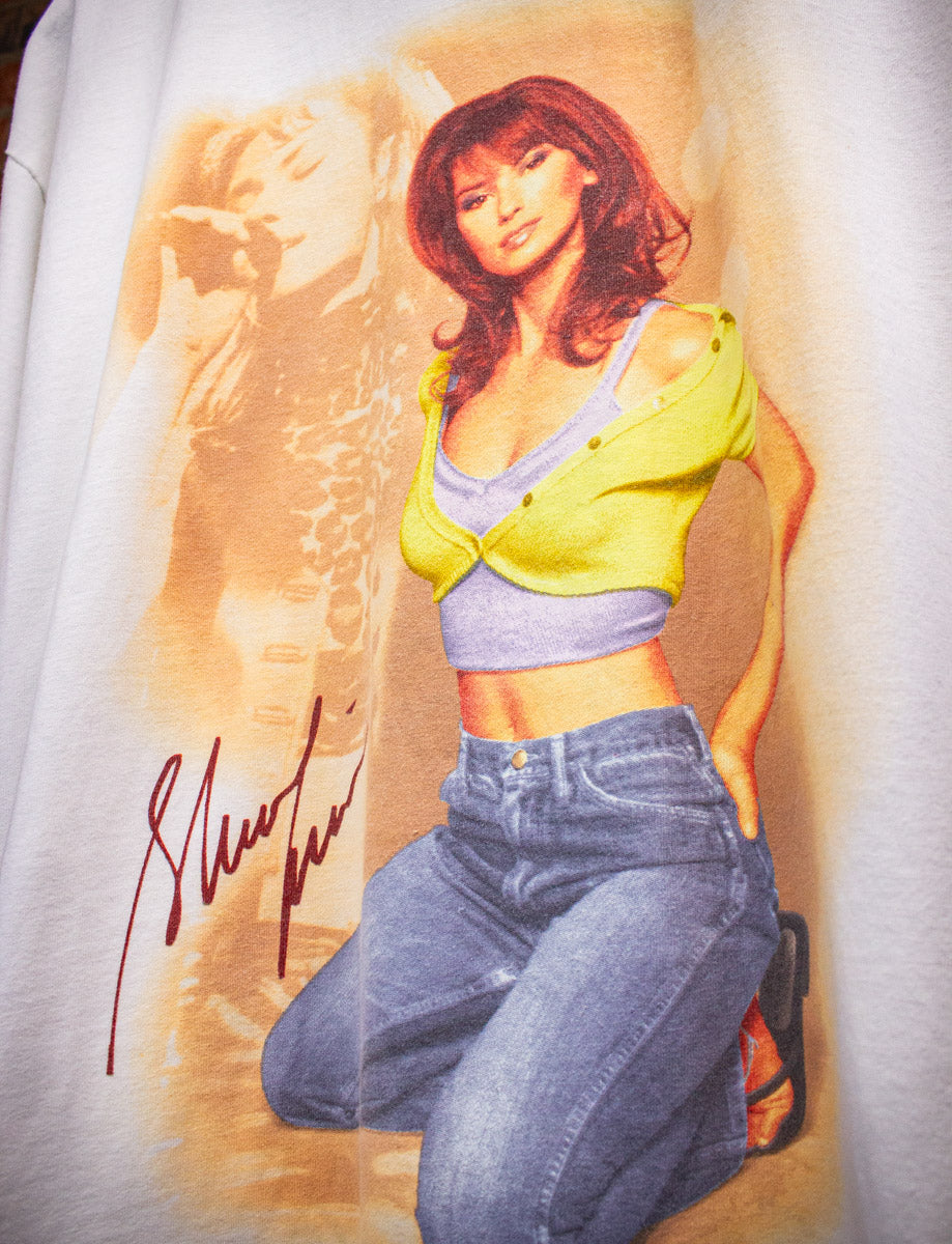 Vintage Shania Twain White Concert T Shirt 1999 Large