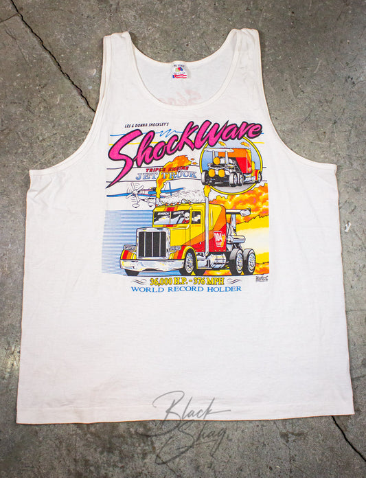 Vintage Shockwave Jet Truck Do Some Boosts Tank Top 90s White XL