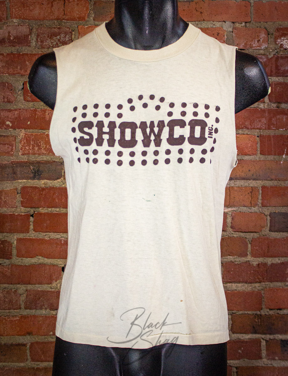 Vintage Showco CBS Convention Cut Off T Shirt 1978 Beige Small/Medium