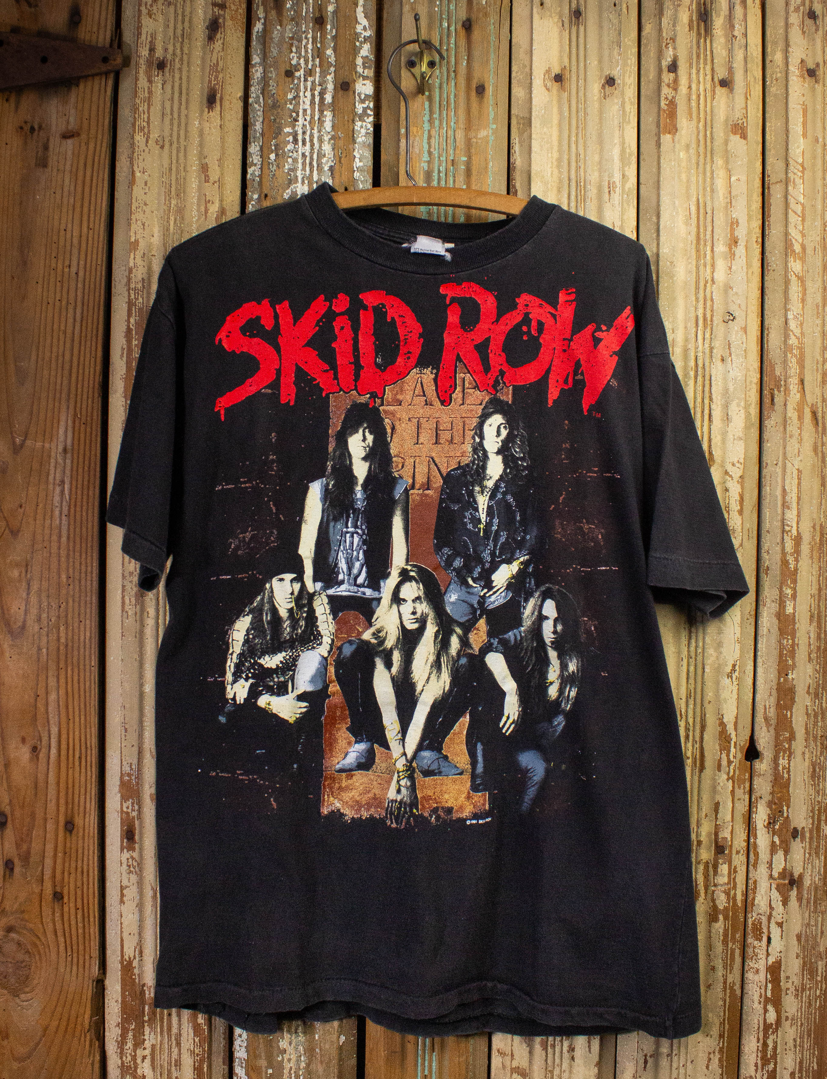 Vintage Skid Row America Tour Concert T Shirt 1991-92 Black XL 