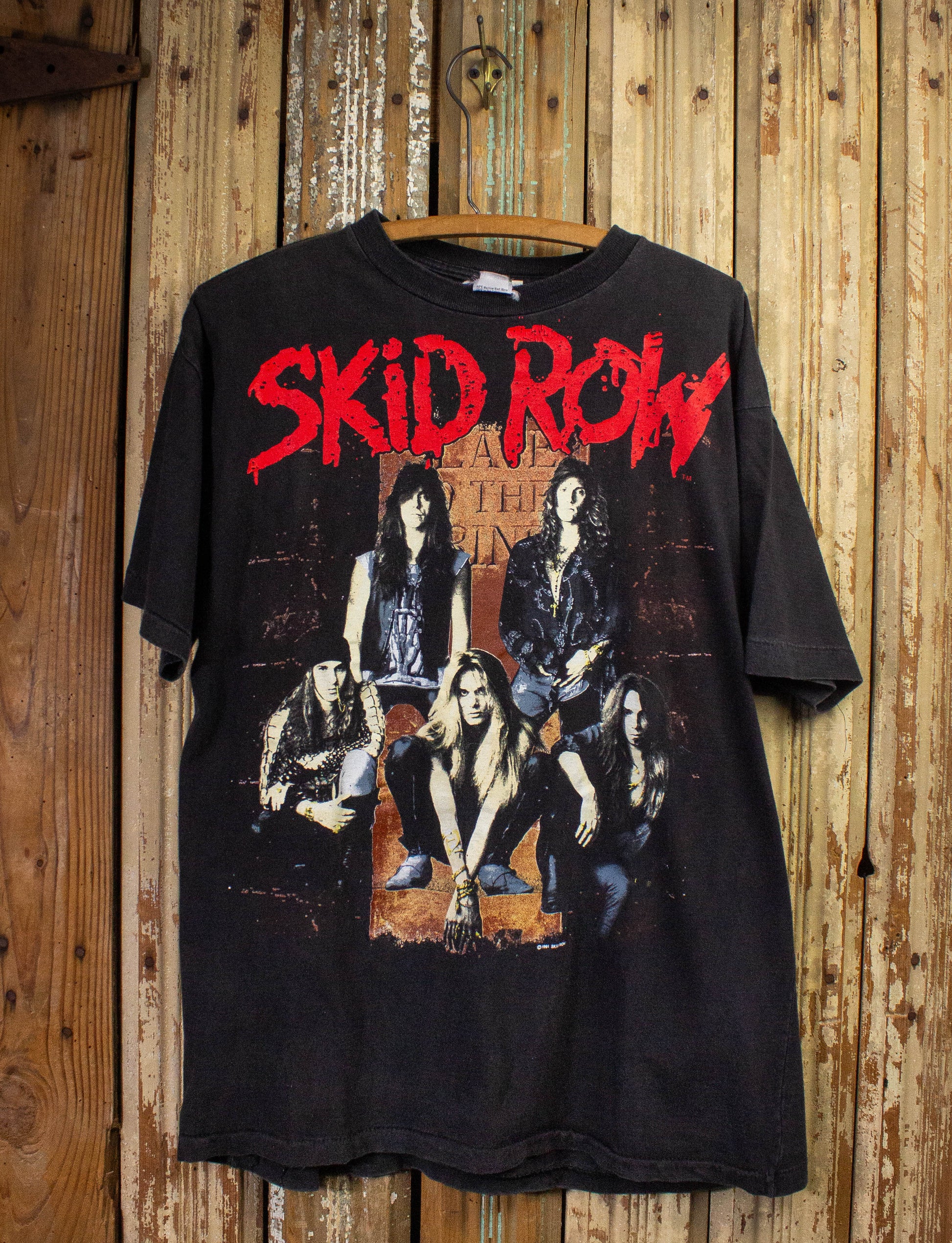Vintage Skid Row America Tour Concert T Shirt 1991-92 Black XL
