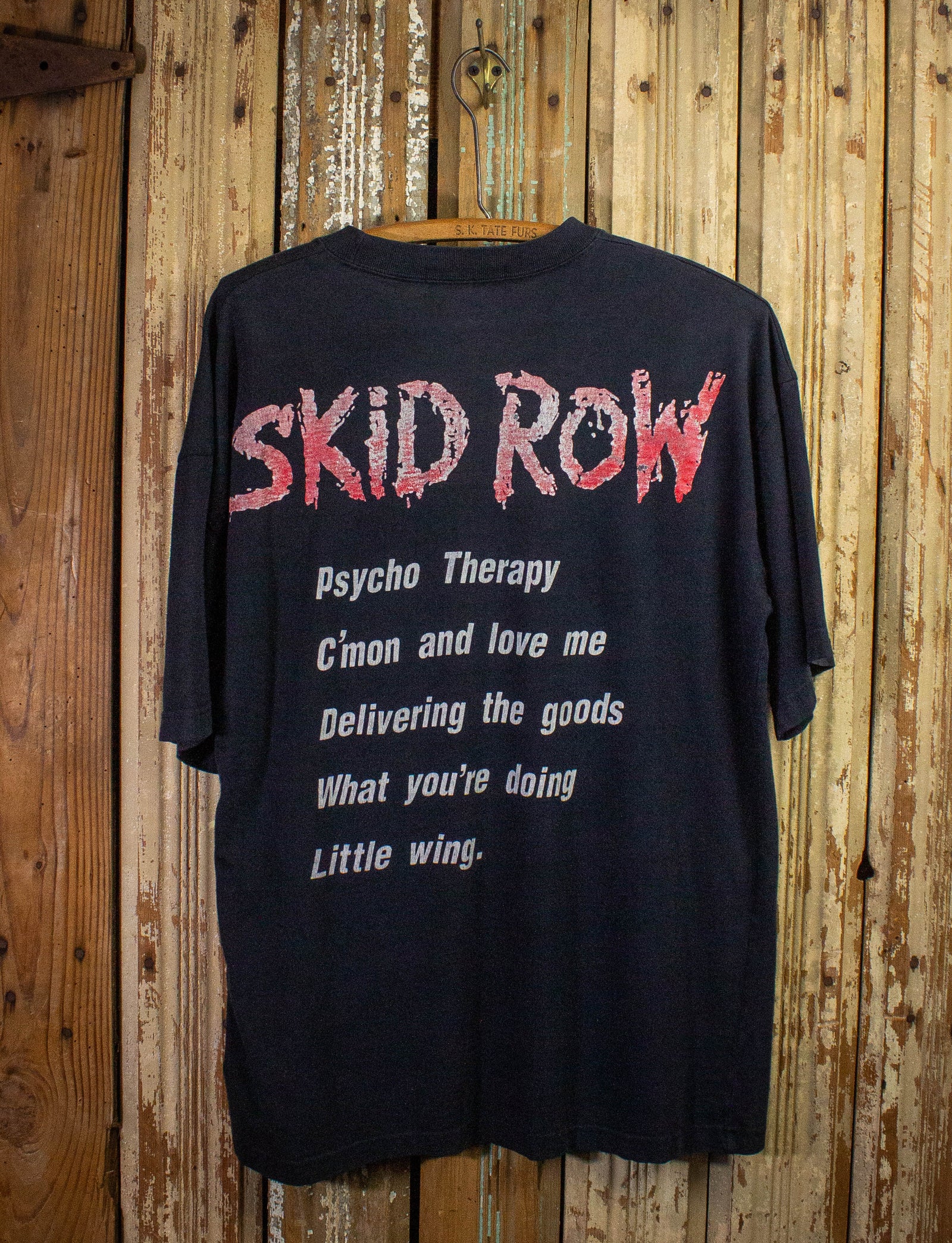 Vintage Skid Row B-Sides Ourselves Concert T Shirt 1992 Black XL