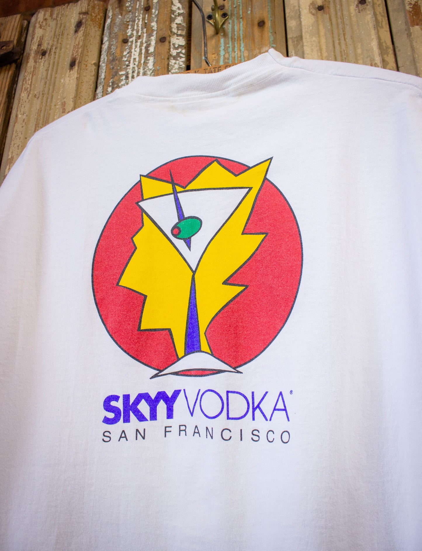 Vintage Skyy Vodka Graphic T Shirt 90s White XL