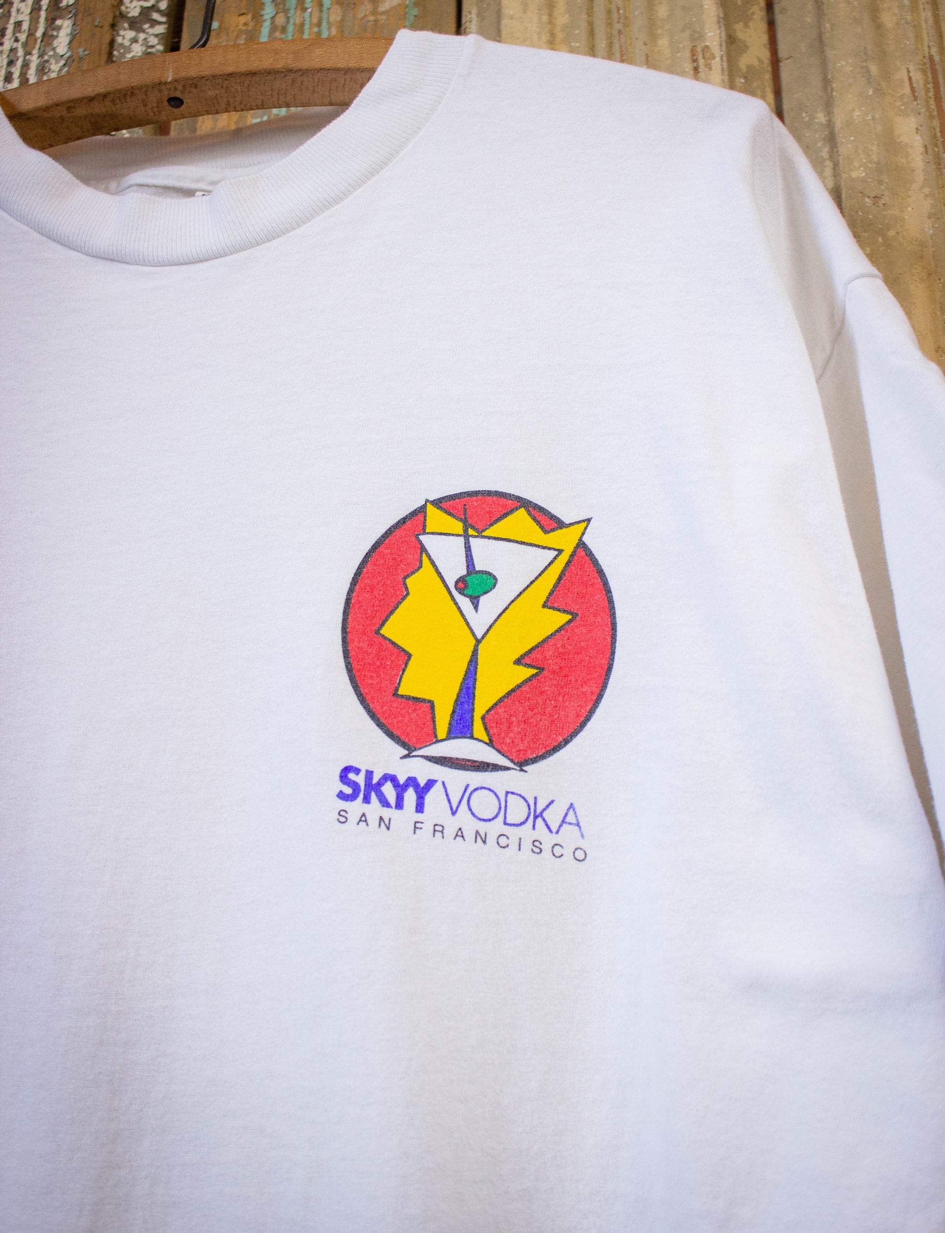 Vintage Skyy Vodka Graphic T Shirt 90s White XL