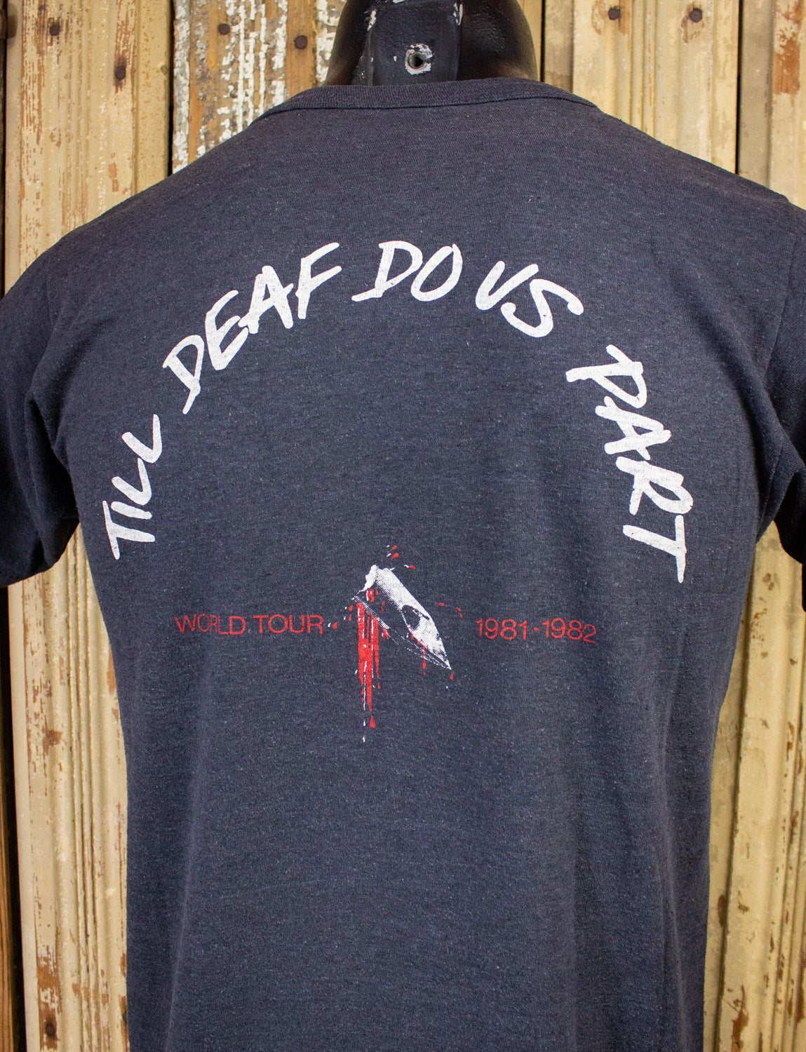 Vintage Slade Till Deaf Do Us Part Concert T Shirt 1981/82 Black Small