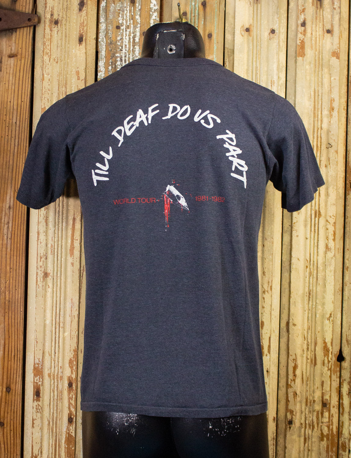 Vintage Slade Till Deaf Do Us Part Concert T Shirt 1981/82 Black Small