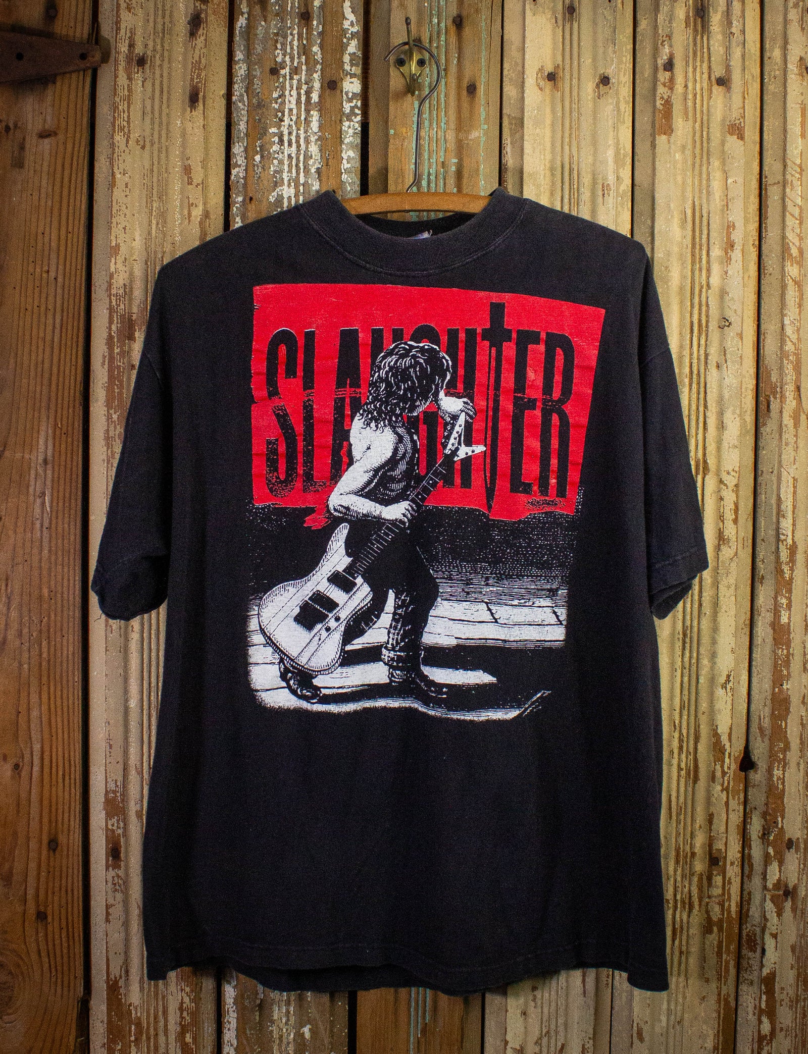 Vintage Slaughter The Wild Life Concert T Shirt 1992 Black XL