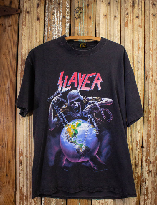 Vintage Slayer Intourvention Concert T Shirt 1994 Black Large