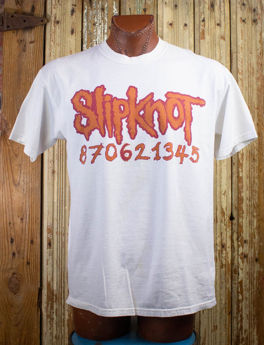 Vintage Slipknot Shawn Crahan Clown Concert T Shirt 2000s White XL