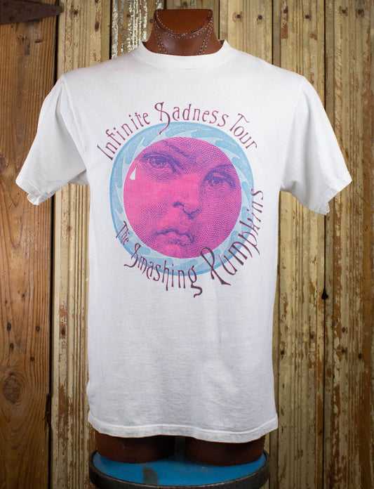 Vintage Smashing Pumpkins Infinite Sadness Tour Concert T Shirt 1996 White Large