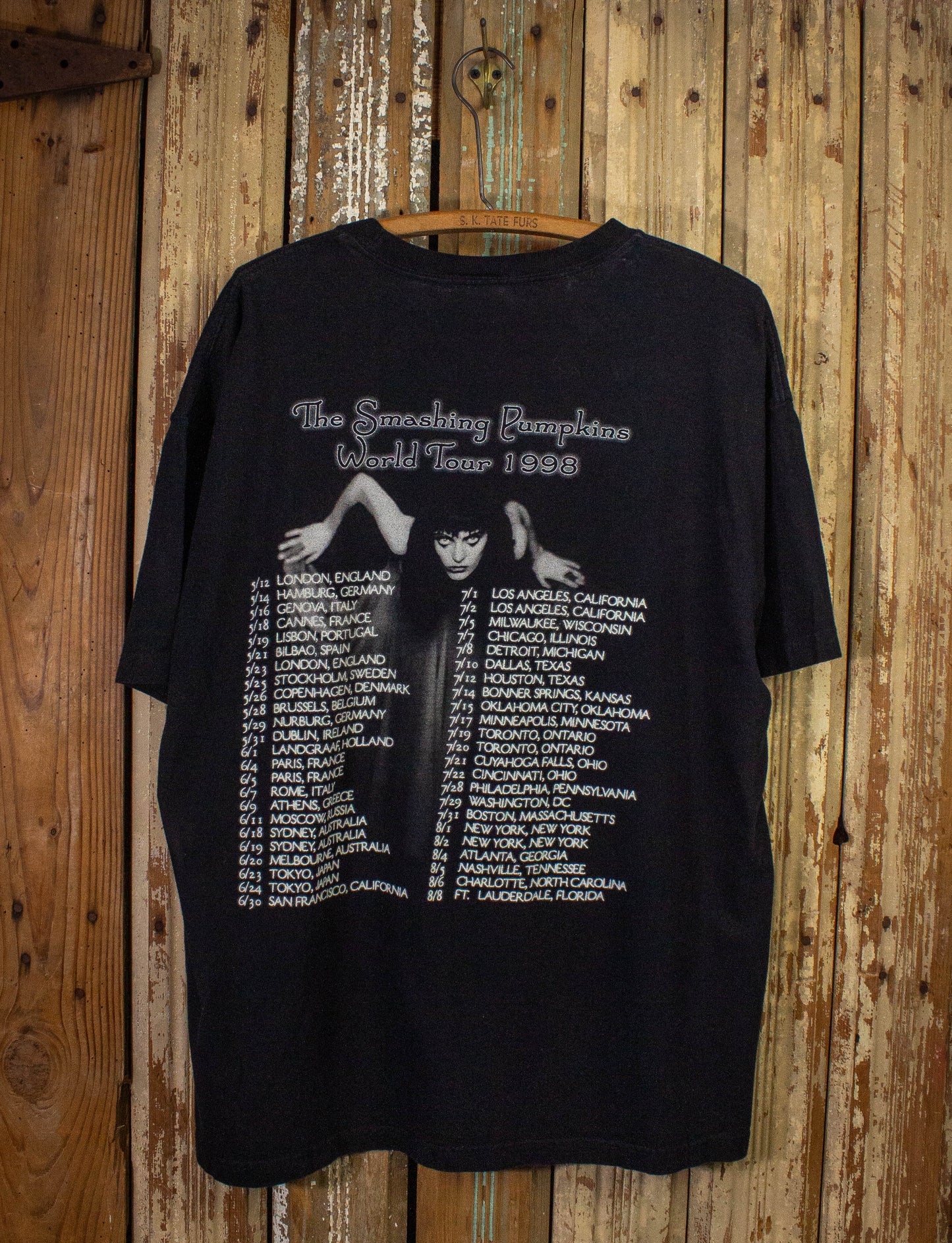 Vintage Smashing Pumpkins Adore World Tour Concert T Shirt 1998 Black XL