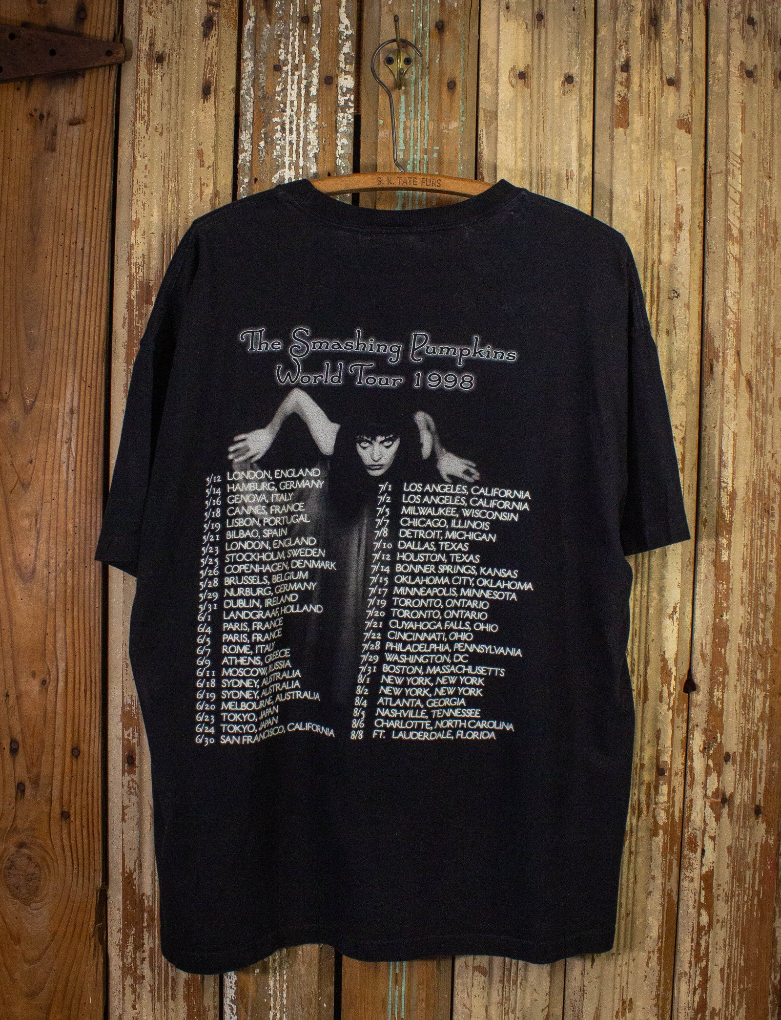 Vintage Smashing Pumpkins Adore World Tour Concert T Shirt 1998 Black XL