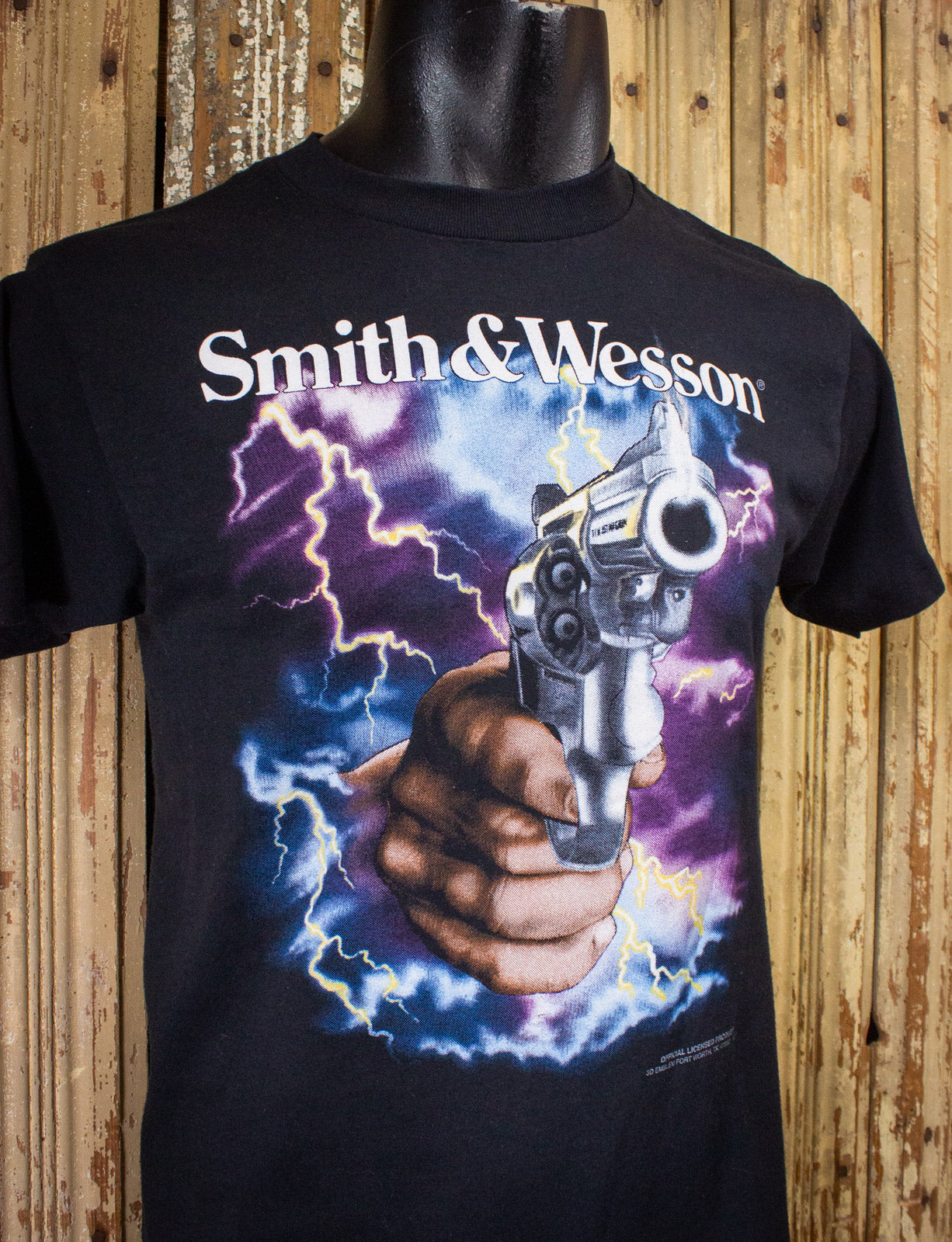 Vintage Smith & Wesson Lightning Graphic T Shirt 90s Black SmallVintage Smith & Wesson Lightning Graphic T Shirt 90s Black Small