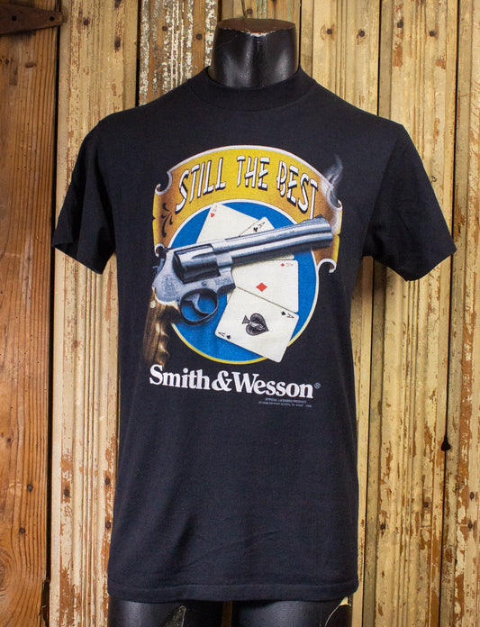 Vintage Smith & Wesson Still The Best Graphic T Shirt Black Medium