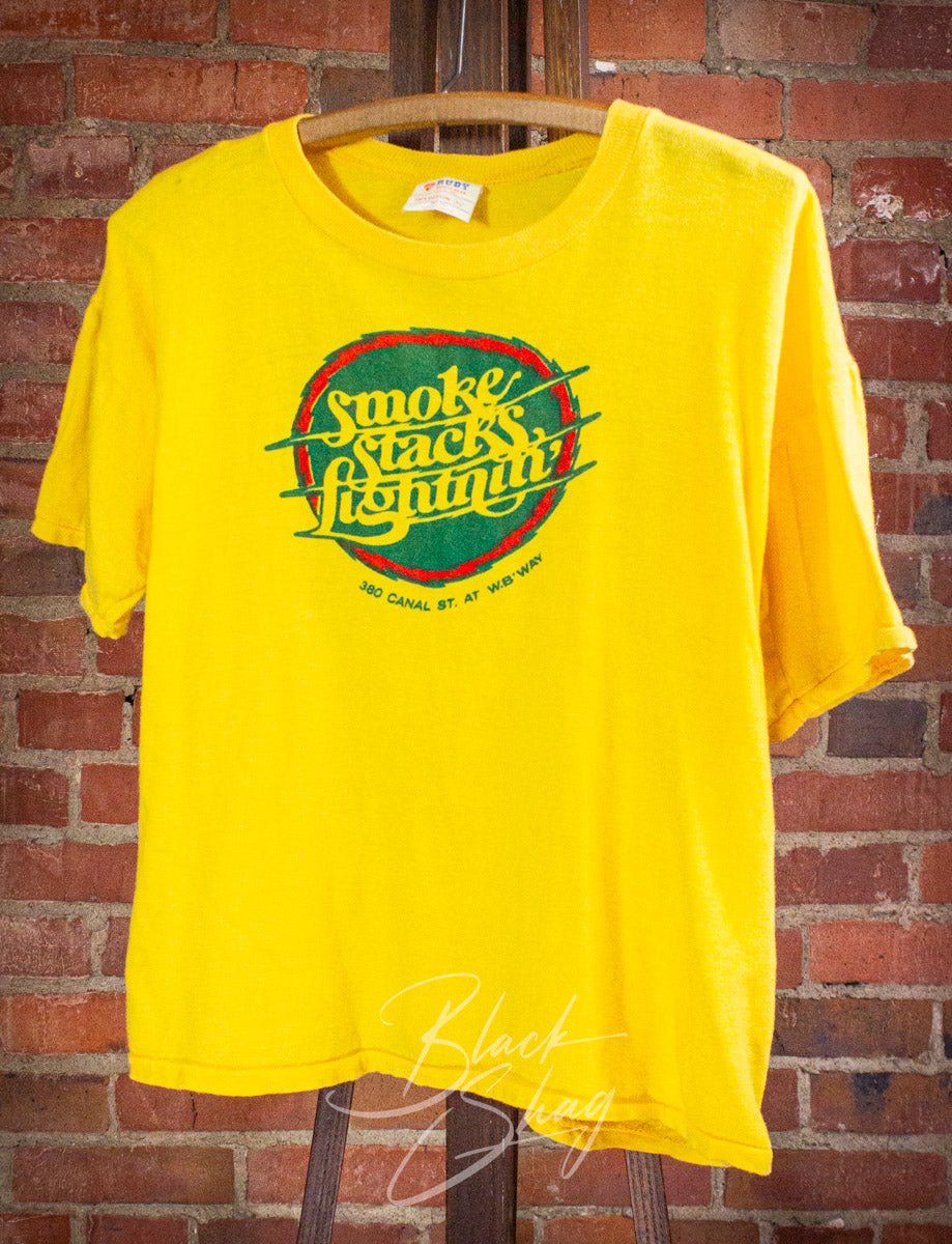 Vintage Smoke Stacks Lightnin' Graphic T Shirt 80s Medium