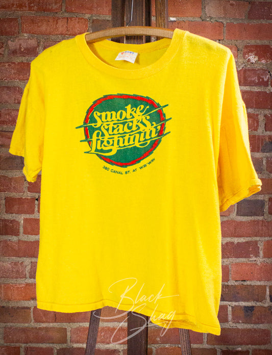 Vintage Smoke Stacks Lightnin' Graphic T Shirt 80s Medium