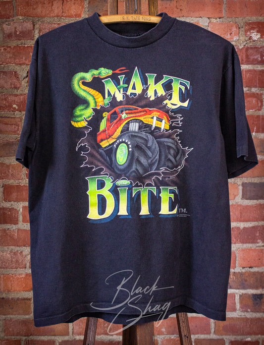 Vintage Snake Bite Monster Truck Graphic T Shirt 1993 Large
