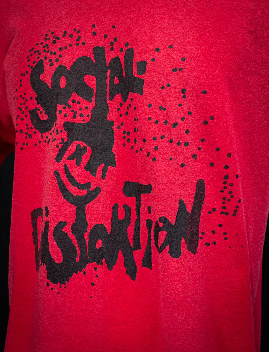 Vintage Social Distortion Concert T Shirt 80s Red Medium