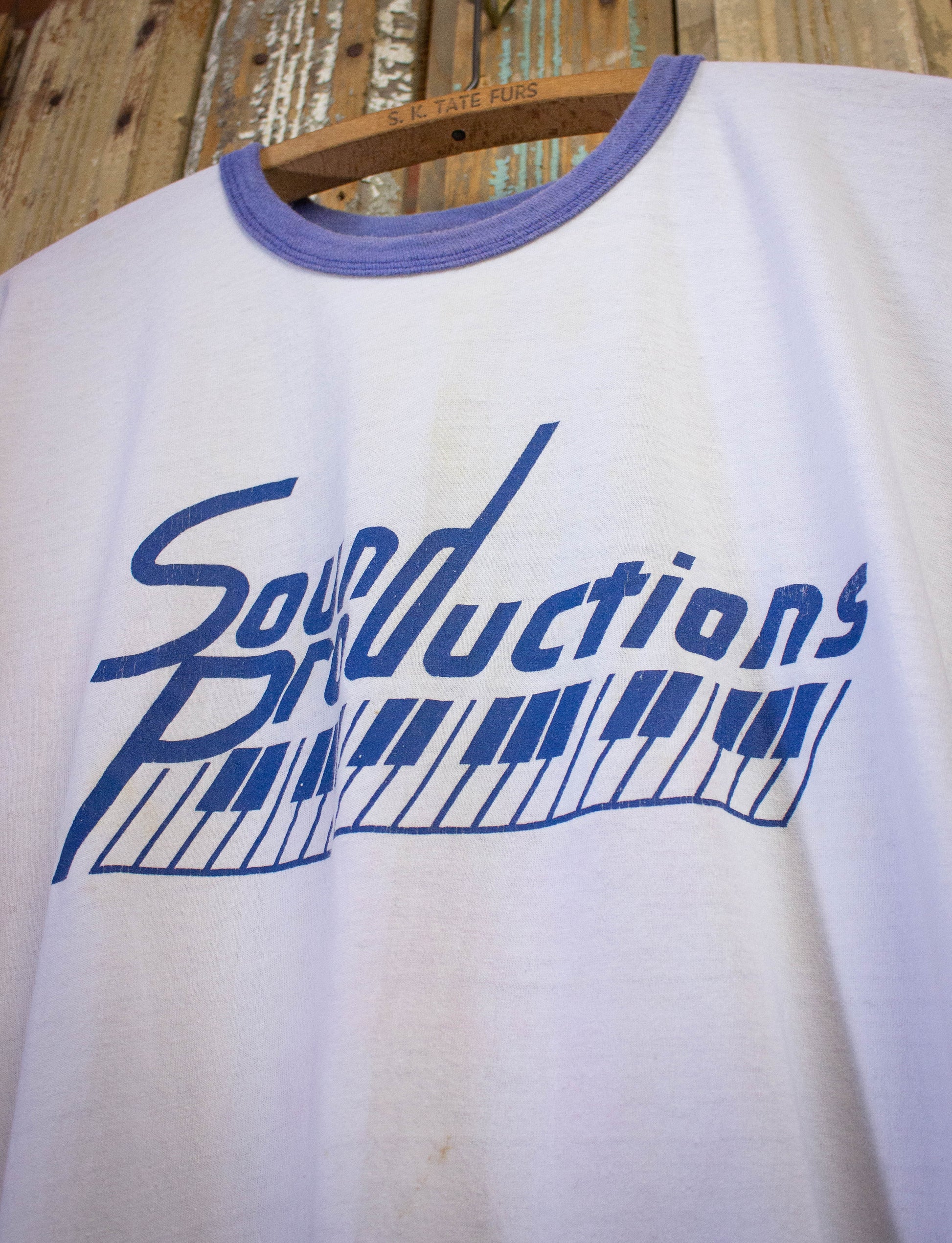 Vintage Sound Productions Ringer Graphic T-Shirt 1970s L