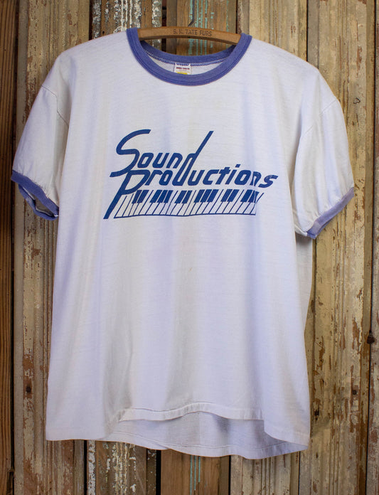 Vintage Sound Productions Ringer Graphic T-Shirt 1970s L