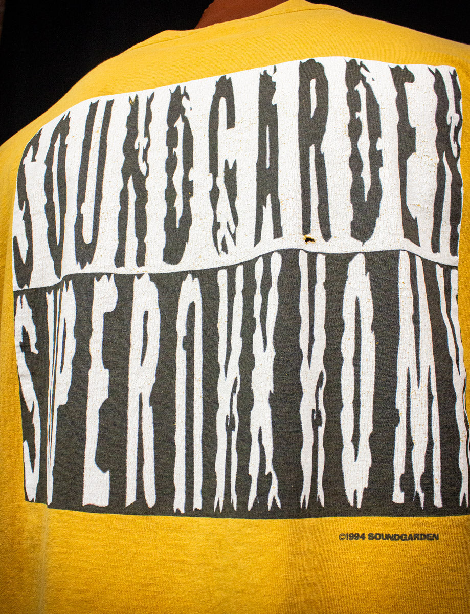 Vintage Soundgarden Superunknown Concert T Shirt 1994 Mustard Yellow XL