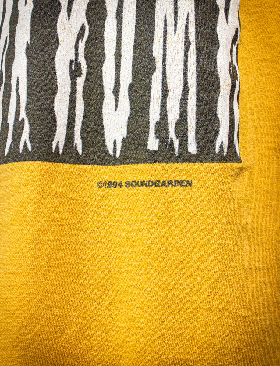 Vintage Soundgarden Superunknown Concert T Shirt 1994 Mustard Yellow XL