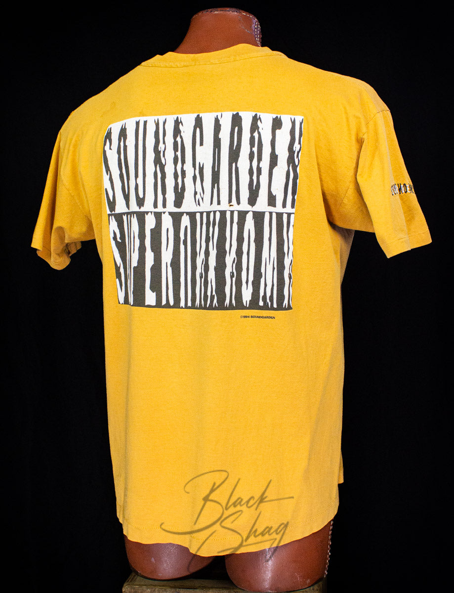 Vintage Soundgarden Superunknown Concert T Shirt 1994 Mustard Yellow XL