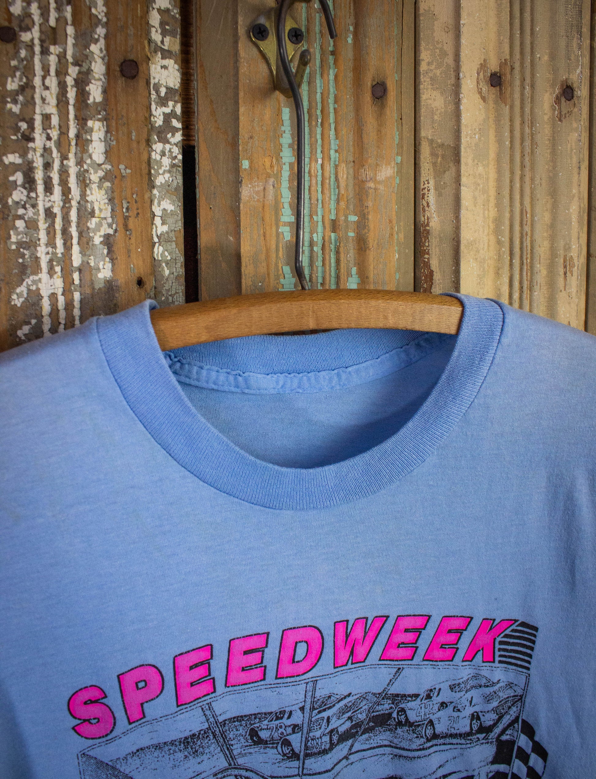 Vintage Speedweek Daytona Graphic T Shirt Blue XS