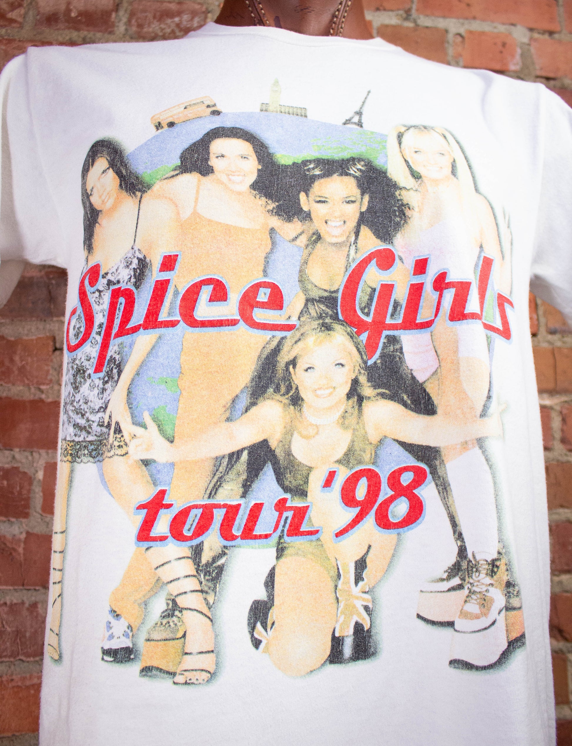 Vintage Spice Girls Girl Power Concert T-Shirt 1998 M