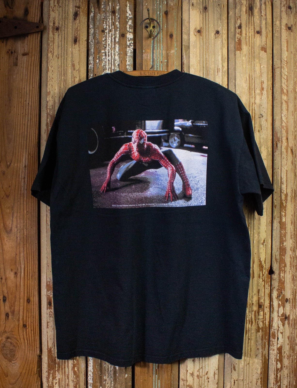 Vintage Spider-Man Movie Promo Graphic T Shirt 2002 Black XL