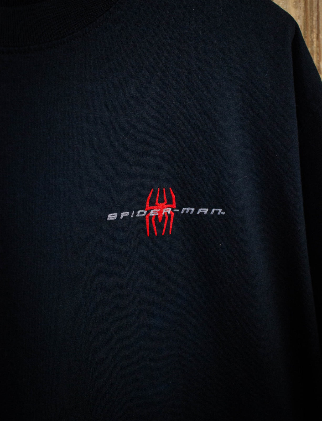 Vintage Spider-Man Movie Promo Graphic T Shirt 2002 Black XL